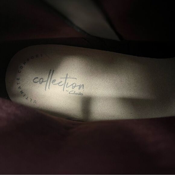 Women's Suede Ankle Boots in Plum - Picture 5 of 8